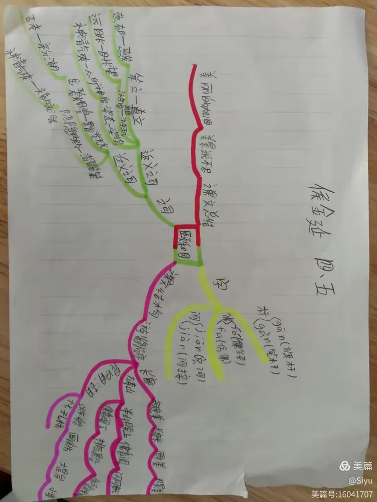 第二实验小学四年级五班《颐和园》思维导图学生作品展